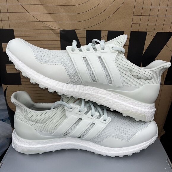 adidas gazelle silver green womens Adidas Ultraboost Spikeless Golf Shoes - Green/White